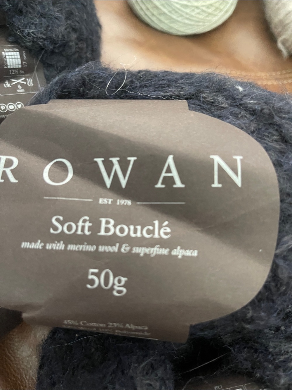 Rowan Soft Bouclé Yarn - Dark Navy 8 balls